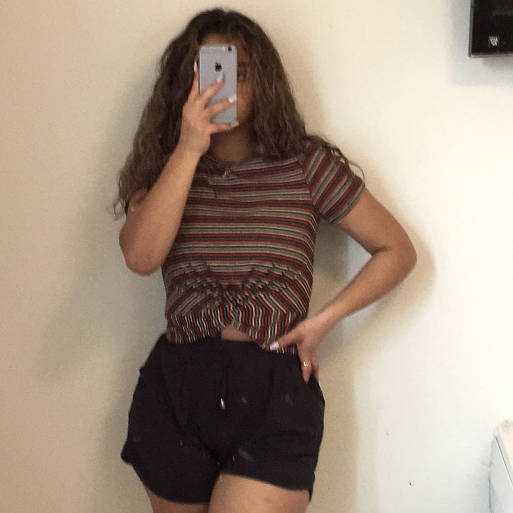 Striped crop top